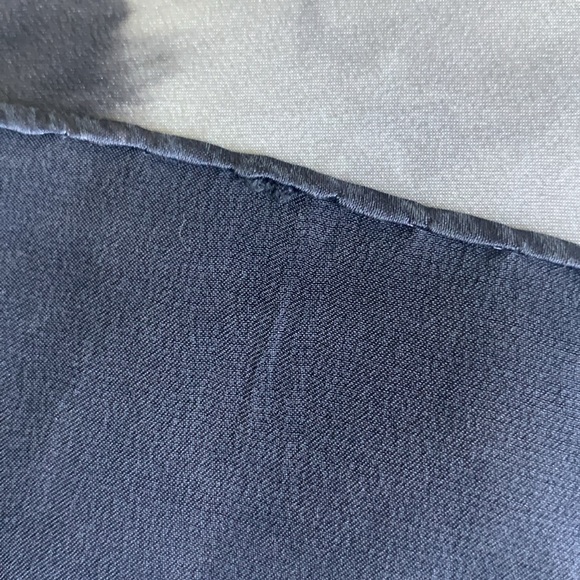 Blue tie dye silk scarf 44” square - Picture 5 of 6